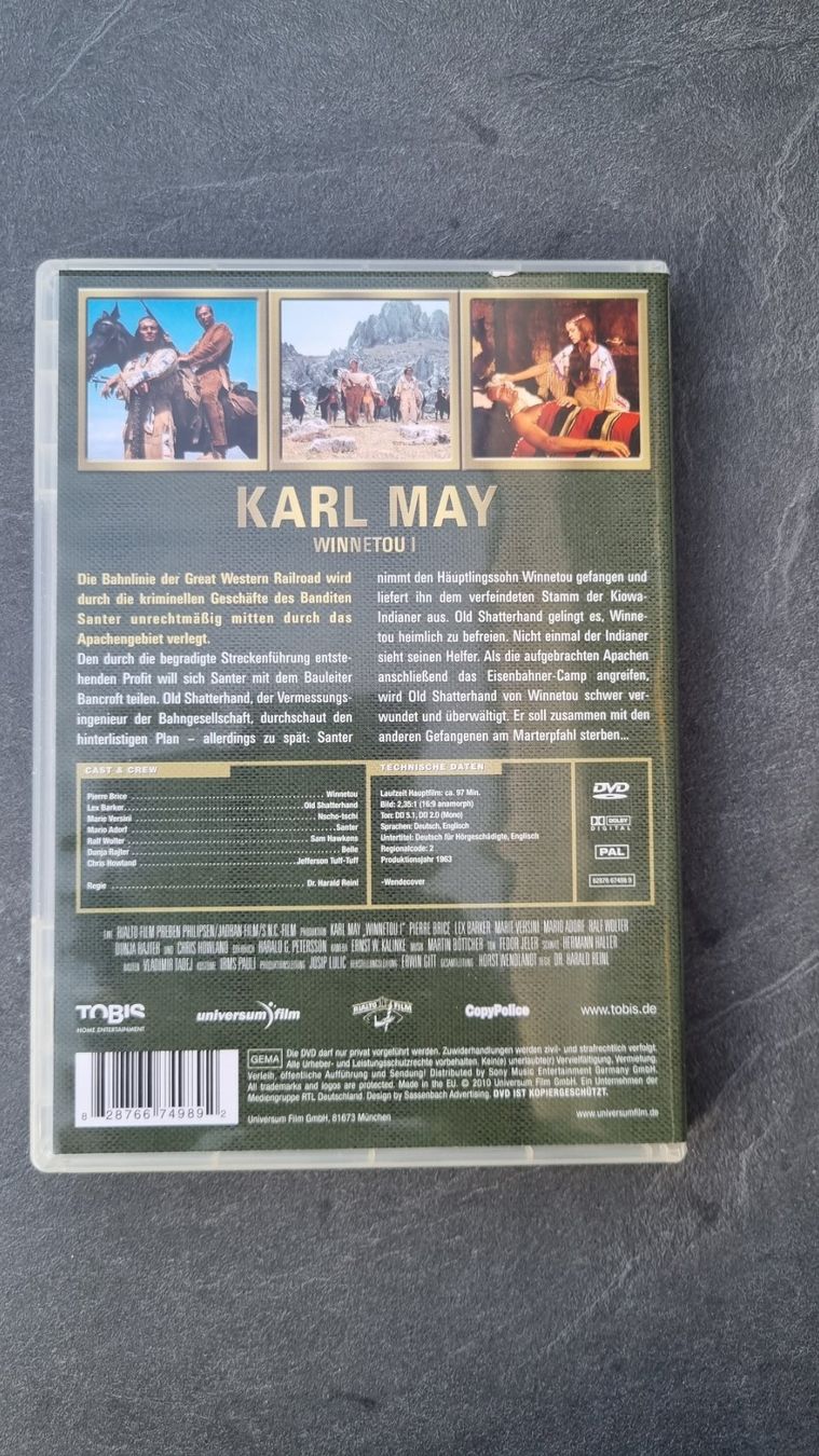 Tutti i DVDs: Karl May Winnetou I DVD – Usato da Meilen venduto da lisma29 1