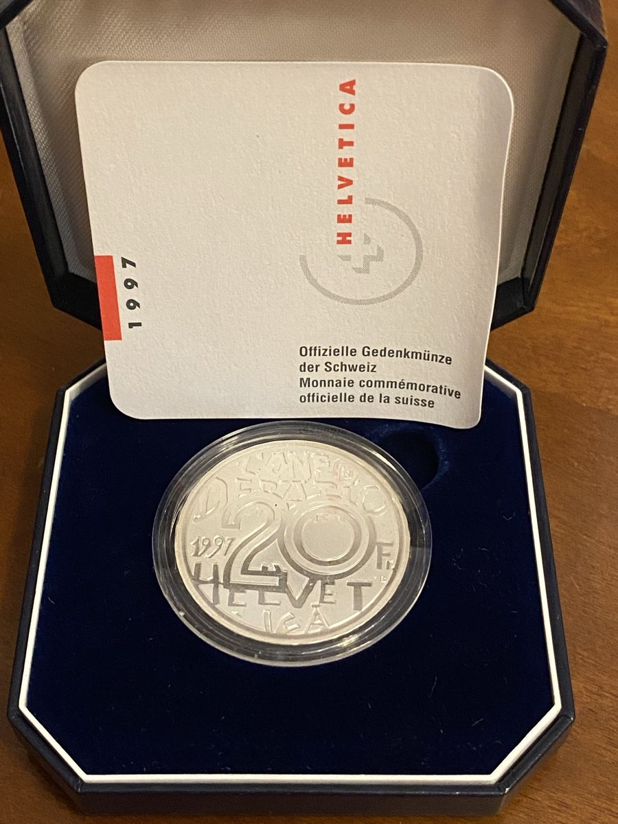 Tutti le monete: 20 Francs 1997. – Nuovo e nell'imballaggio originale da Genève venduto da Mar7319 1