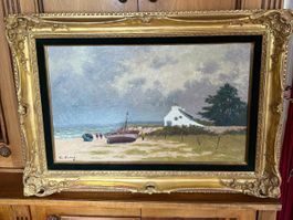 Peinture sur huile de Pors Carn en Bretagne