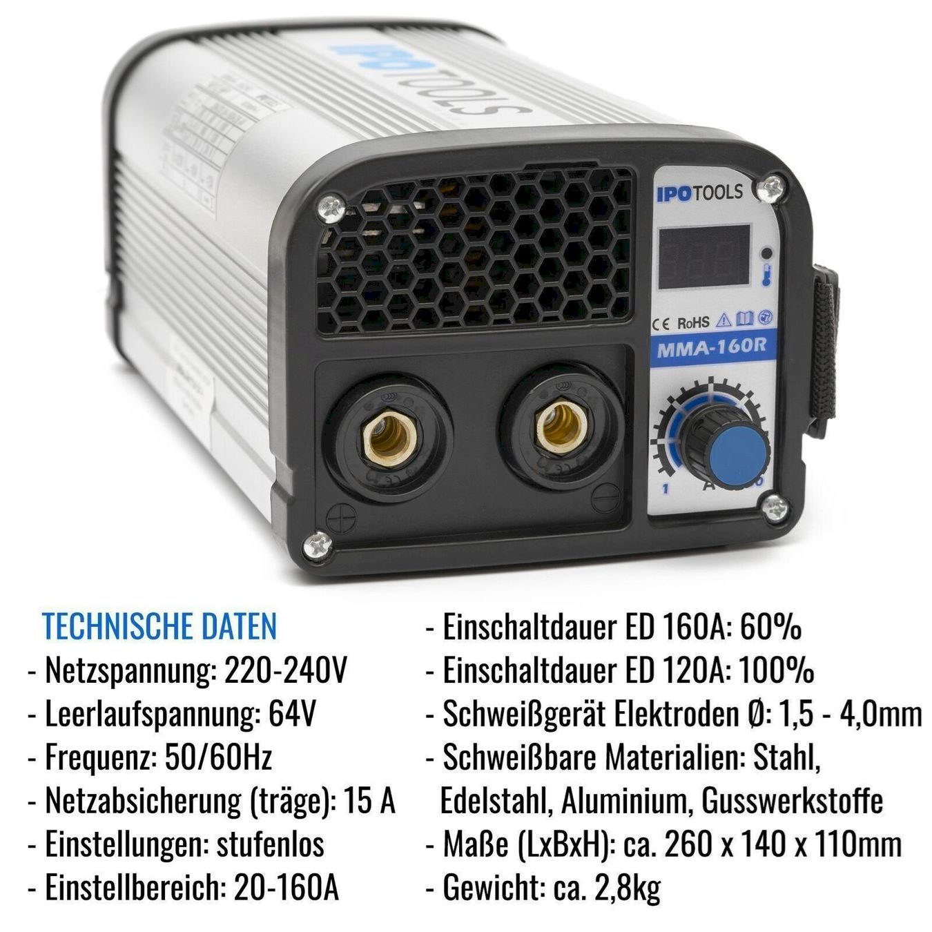 Löten & Schweissen: IPOTOOLS Schweißgerät MMA 160R – Neu und originalverpackt aus Bottighofen von zaap 2