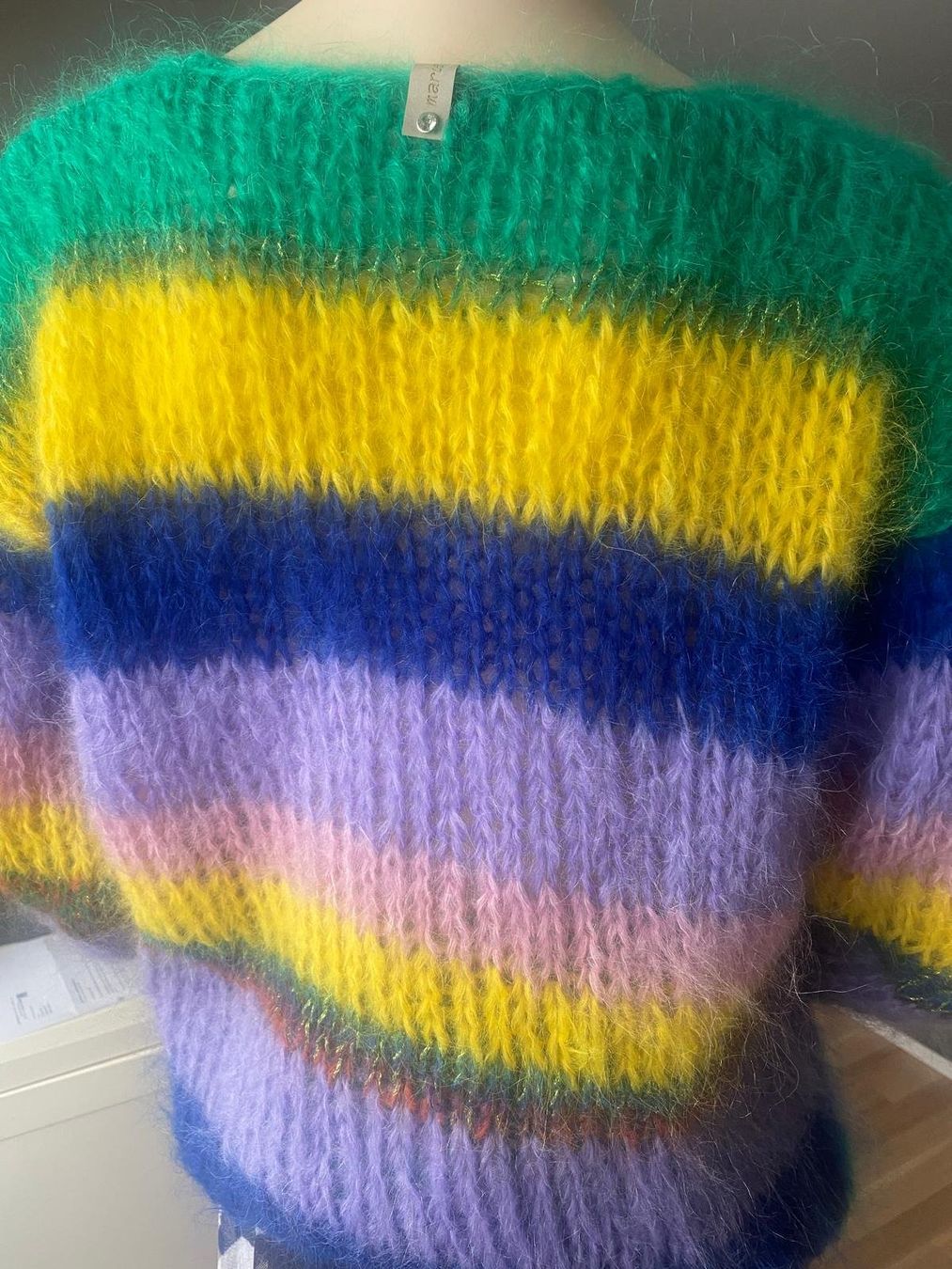 Maglioni & Felpe: Rainbow long Mohair Pulli V-Ausschnitt vorn oder hinten neu – Nuovo e nell'imballaggio originale da Lilienthal venduto da marie-bubble 6