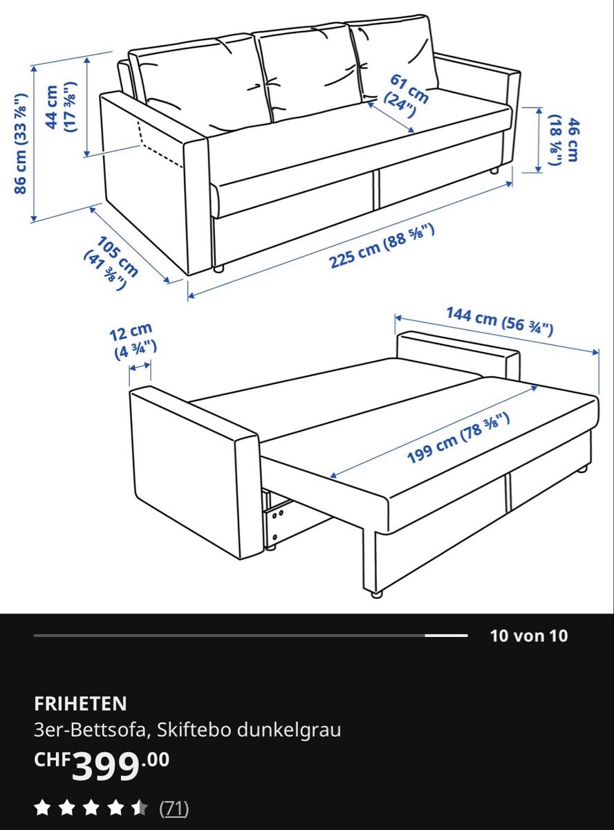 Divani: 2x Ikea Friheten Bettsofa – Usato da Hinwil venduto da new_jw6c 5