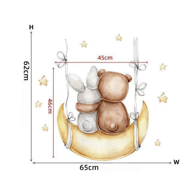 Sticker: Wand Tattoo - Hase & Bärchen – Nuovo e nell'imballaggio originale da Oensingen venduto da CSCollectors