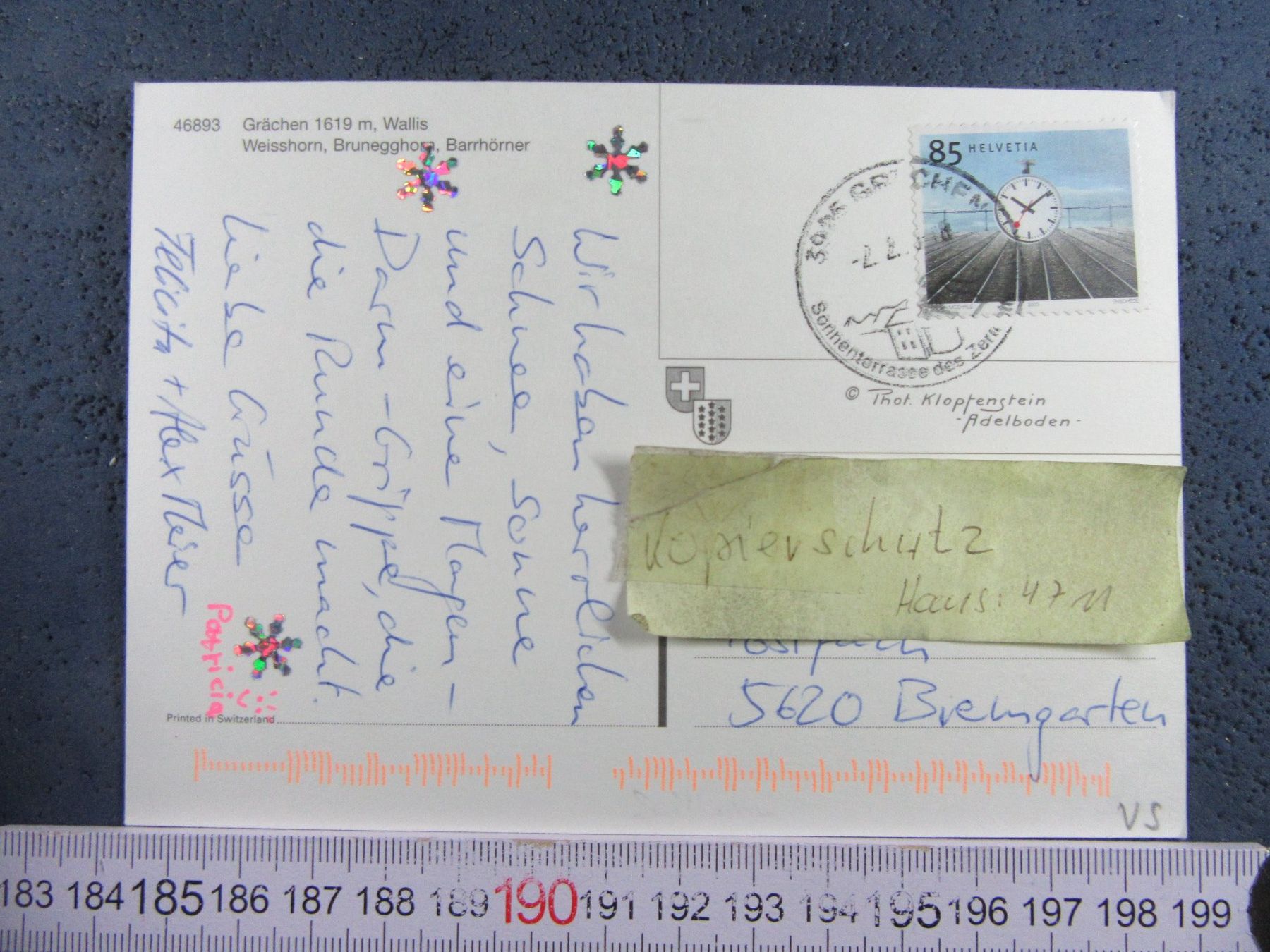 Cartoline postali: GRÄCHEN VS AK SCHNEE LUFTSEILBAHN – Usato da Ettingen venduto da Hausi4711 1