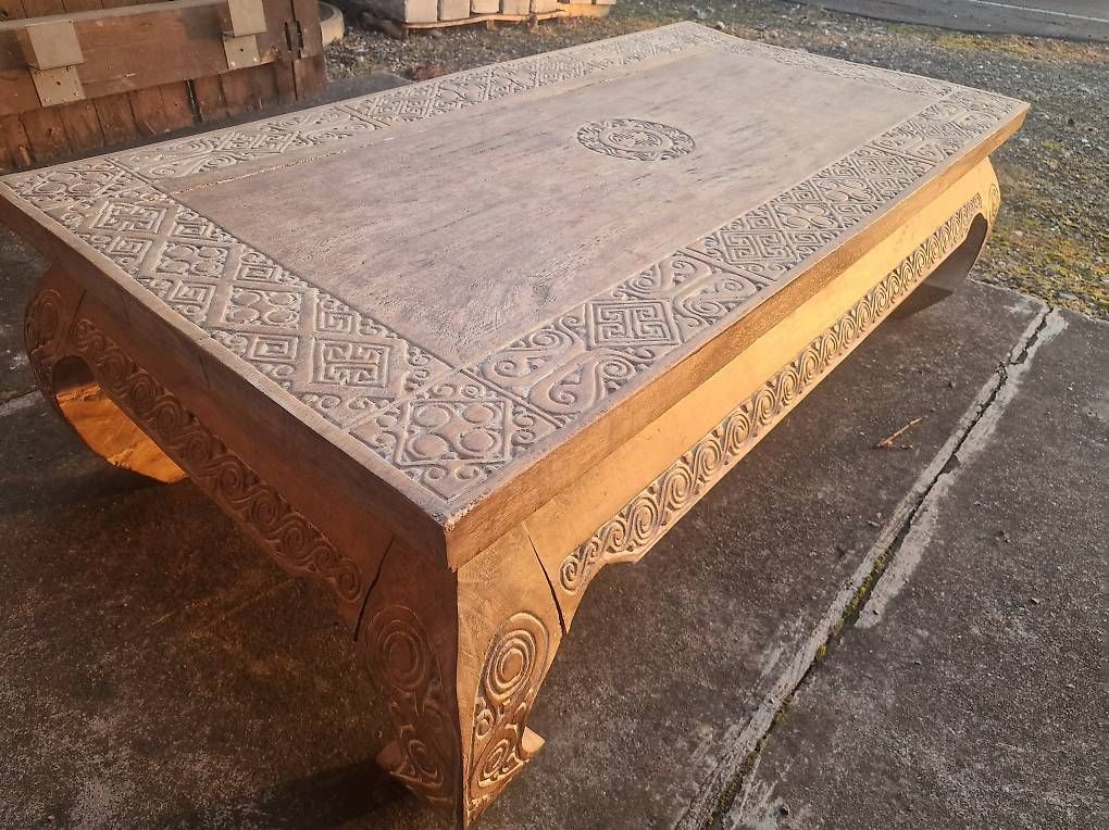 Tavoli: Alter Teakholz Salontisch, "Opium-Style" – Usato da Ottikon venduto da nag-champa77 2