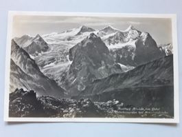 Hasliberg Aussicht vom Giebel auf Wetterhorngruppe und Rosen