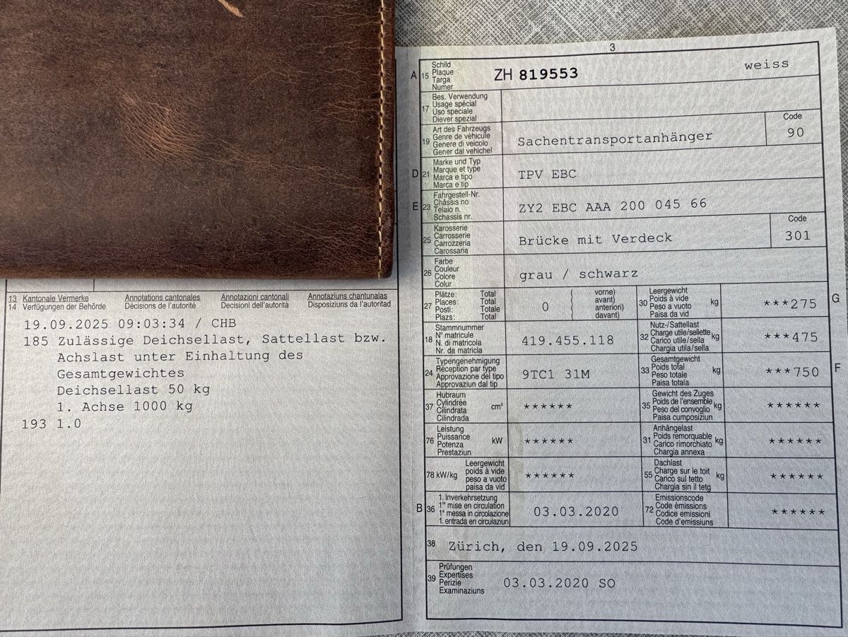 Tpv Remorques: PW Anhänger TPV – D'occasion à Bäretswil par reb65 2