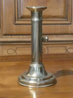 Antiker Biedermeier Kerzenständer aus Messing