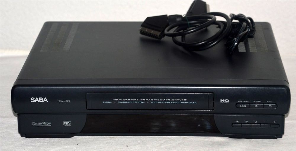 Magnétoscope VHS SABA D'occasion – Fonctionne, Look Rétro, Pour K7 Vidéo