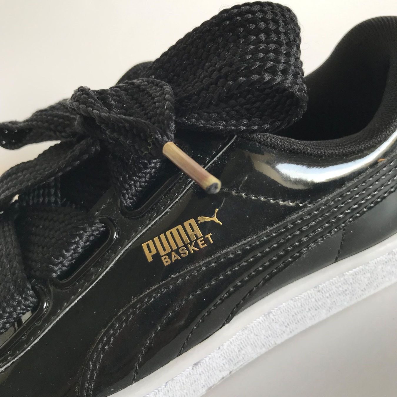 Puma Scarpe da donna: Puma Basket Sneakers, Lack schwarz, Gr.36 – Usato da Zürich venduto da Caro55