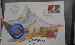 Glücksbrief Zermatt Cervin 1 Rappen 1983 neuwertig