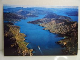 Neuseeland Postkarte Cook Strait Fähre Marlborough Sounds
