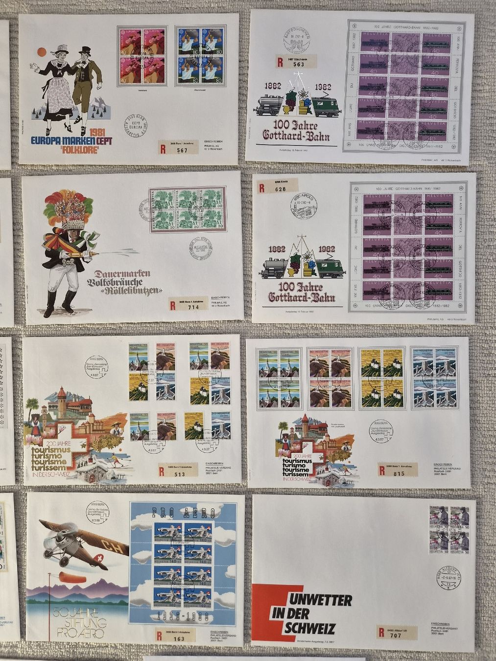 Alle Briefmarken: 19 Gross-FDC – Neu (gemäss Beschreibung) aus Moosseedorf von wau69 2