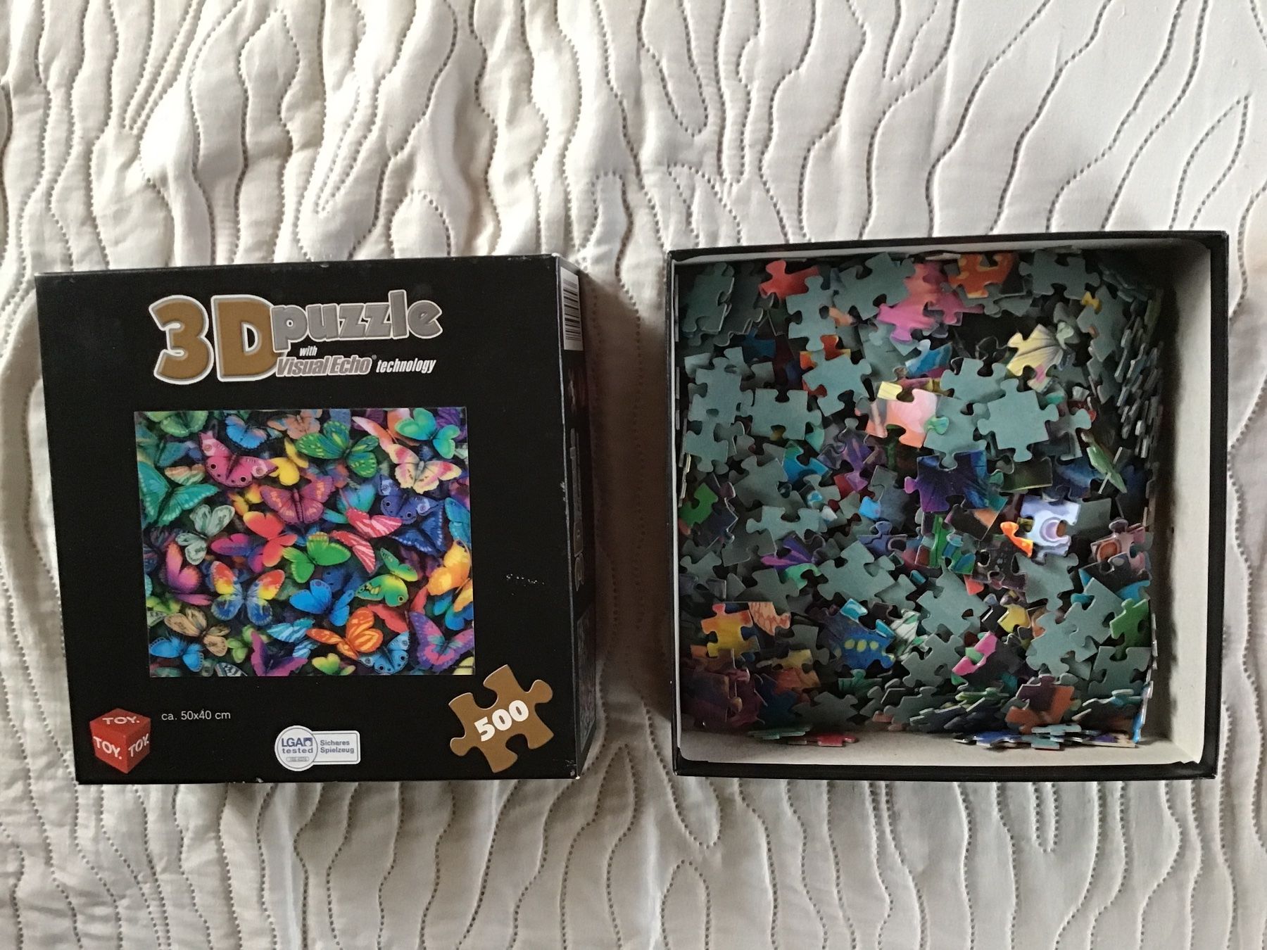 Puzzles: 3D Puzzle Schmetterlinge 500 Teile mit Visual Echo Techno... – Gebraucht aus Rüti ZH von Wernika1