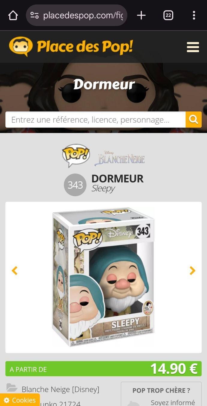 Funko Statuette: FUNKO POP - Sleepy/Dormeur 343 – Usato da Riaz venduto da Murielbhs 3