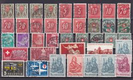 KLEINES LOT SCHWEIZER BRIEFMARKEN (GESTEMPELT)