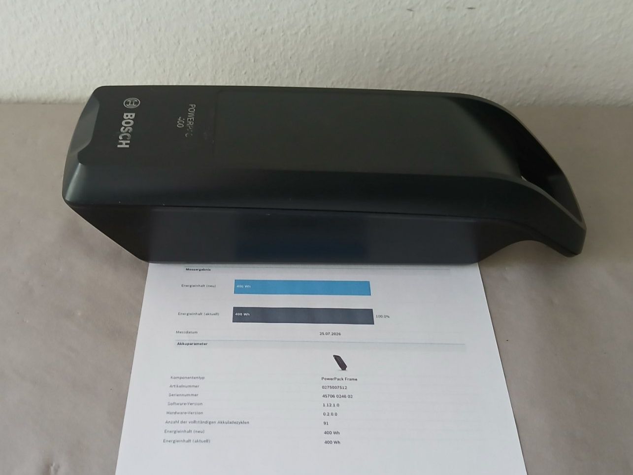 Bosch Akkus: Bosch Powerpack 400 mit 400Wh 100% / inklusive Messbericht – Gebraucht aus Winterthur von .-thx-. 3