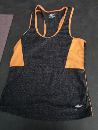 Damen Tanktop Grösse M dunkelgrau orange guter Zustand
