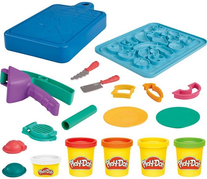 Play-Doh Materiale per modellare: Play Doh Kleiner Chefkoch Starter-Set, 5 Dosen Knete – Nuovo e nell'imballaggio originale da Oensingen venduto da Liquidations-Shop 2