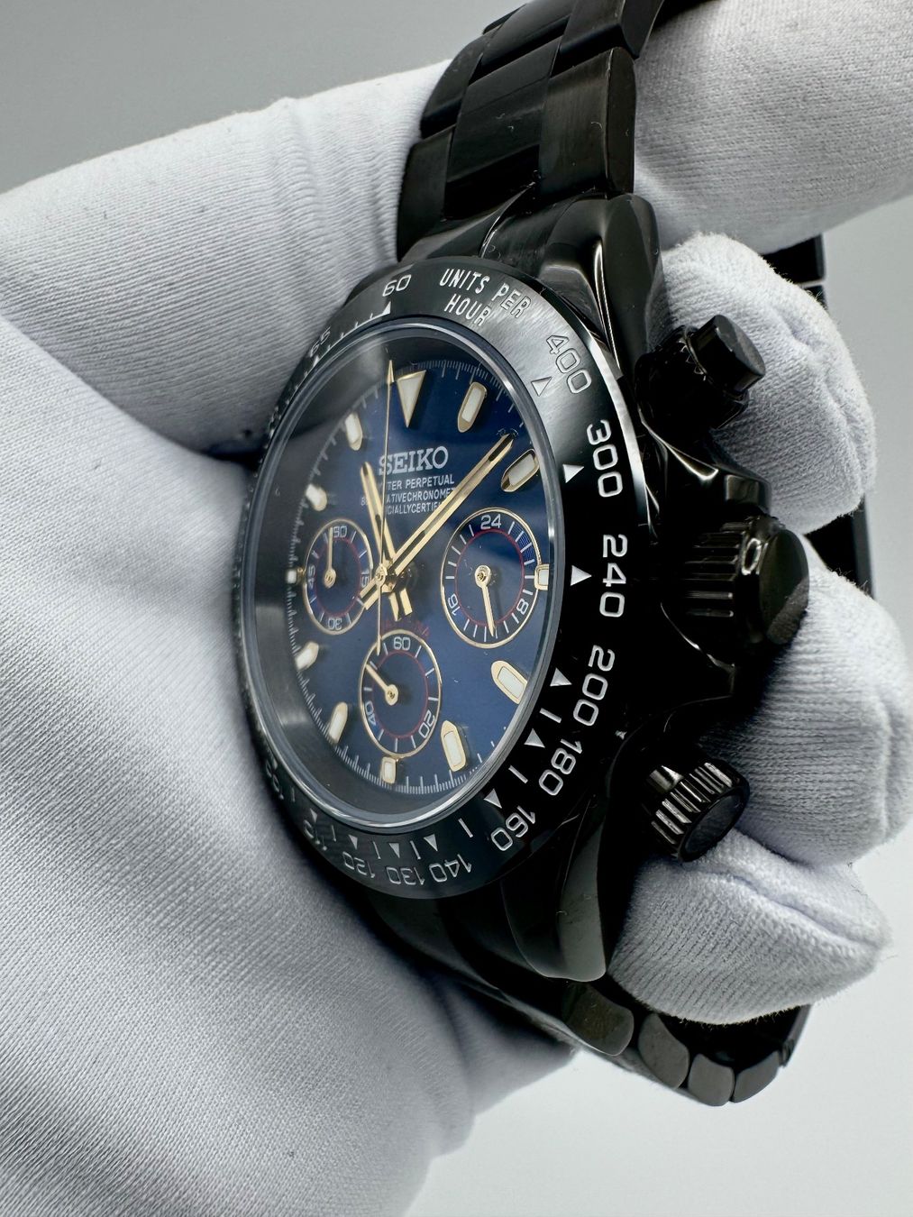 Orologi: Seitona Chronograph Midnight Black Edition – Nuovo e nell'imballaggio originale da Arnegg venduto da watch-shop 4
