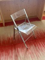 Designer Klappstuhl Transparent / Silber (wie Plia Castelli)