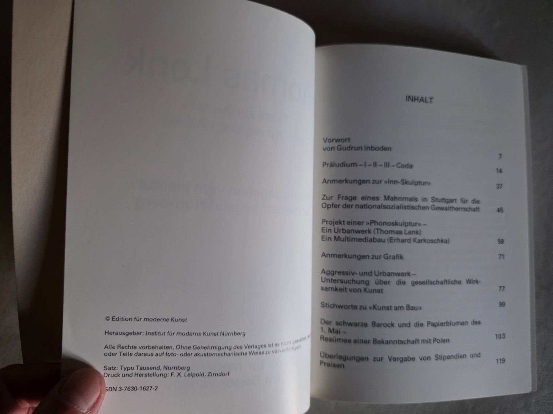 Libri: Thomas Lenk- Texte - Edition über moderne Kunst - – Usato da Walterswil BE venduto da Lonitti 3