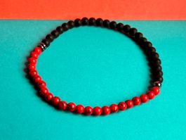 Herrenarmband rot-schwarz