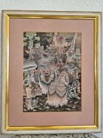 Gemälde "Löwentanz", Original signiert aus Ubud (Bali)
