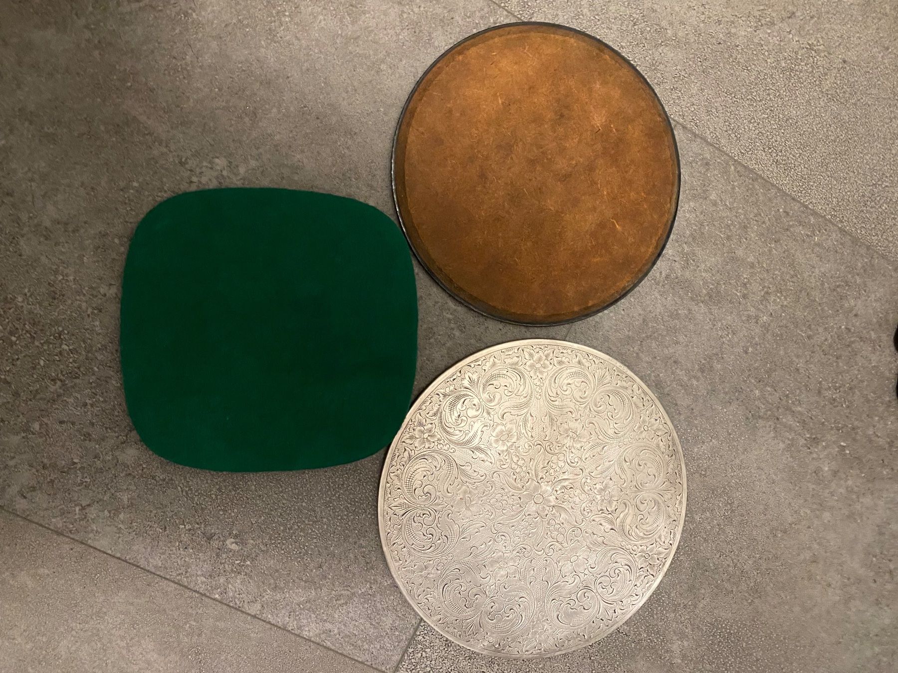 Sottobicchieri: Vintage Untersetzer versilbert mit floralem Dekor – Usato da Buchs-ZH venduto da Birikina 4
