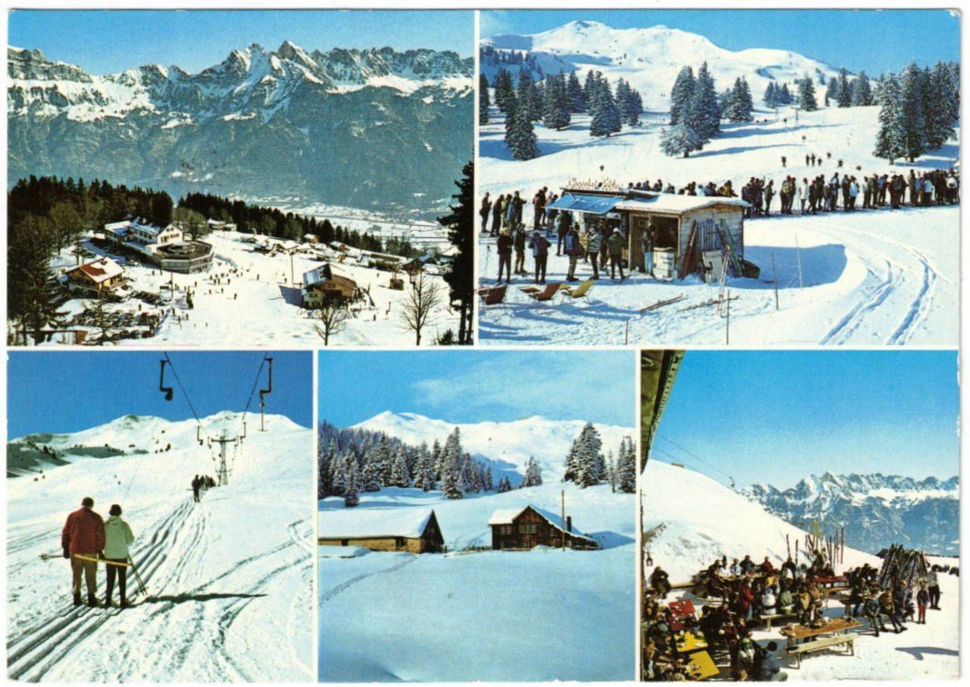 Ansichtskarten: Flumserberg - 5 Bild AK – Gebraucht aus Binningen von Mountainrider