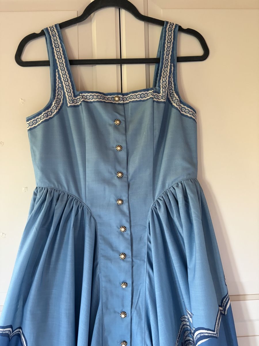 Vestiti: Floral Blue Summer Midi Dress – Nuovo (secondo la descrizione) da St.Josefen venduto da lop_lh8d 3