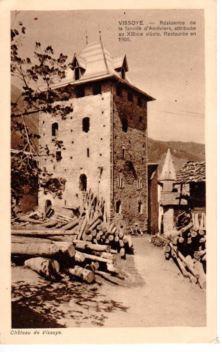 Cartes postales: Château de Vissoye – D'occasion à Wolhusen par Curver9
