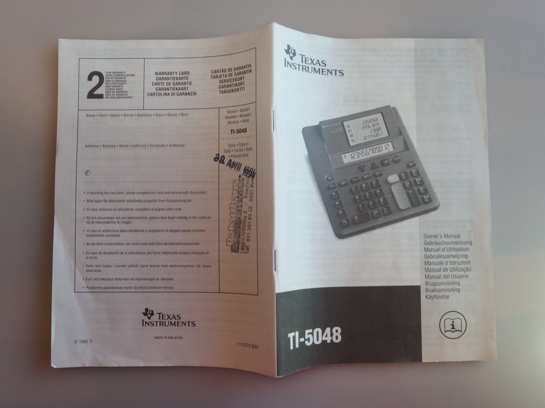 Texas Instruments Calcolatrici tascabili: Texas Instruments TI-5048 Paper-Free Taschenrechner – Usato da Gwatt (Thun) venduto da Nocturnal_99 7