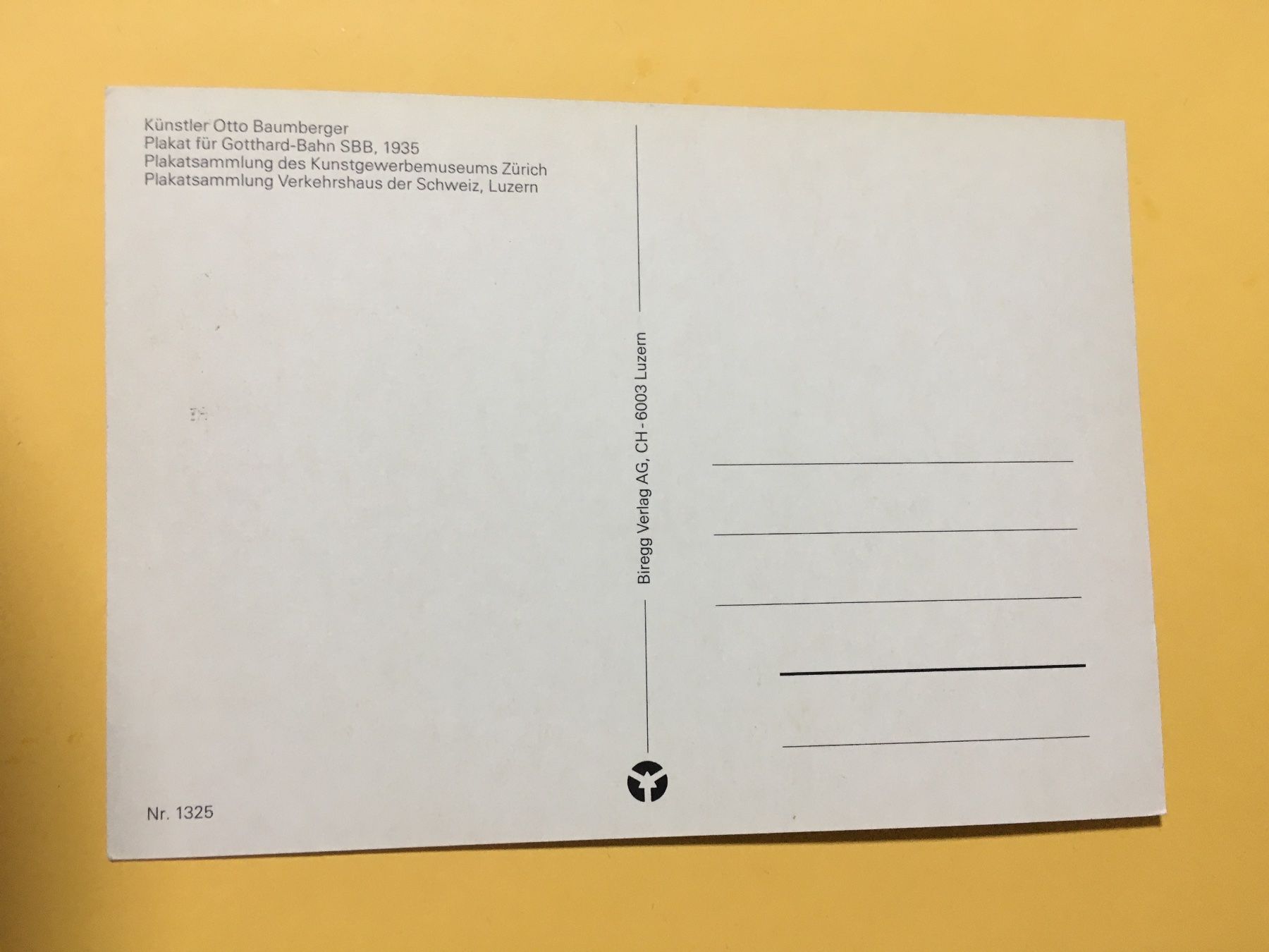 Cartes postales: Plakatkarte Affiche Eisenbahn Gotthard – D'occasion à Küttigen par Melisch1000 1