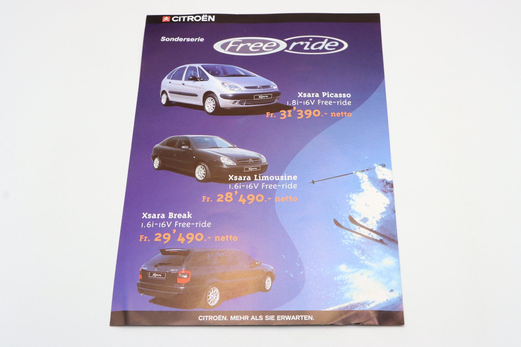 Citroën Documenti: Citroen Xsara 2001 Prospektblatt – Usato da Bühl b.Aarberg venduto da Collectorpassions 2