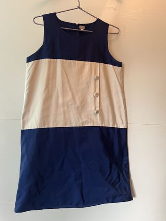Seidenkleid von Jupe by Jackie, 40, Blau/Creme, Top!