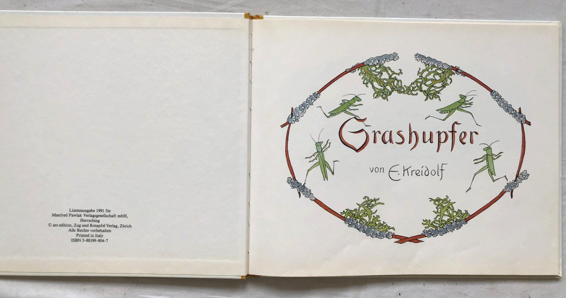 Bücher: Grashupfer von Ernst Kreidolf - Kinderbuch – Gebraucht aus Schaffhausen von durruti 1
