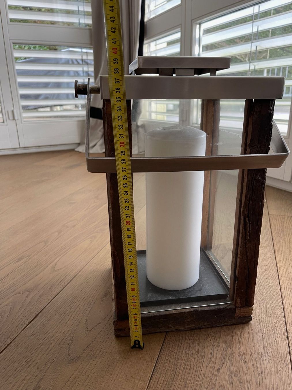Lanterne: 2 Laternen aus Glas & Holz – Usato da Dornach venduto da cmuenger 4