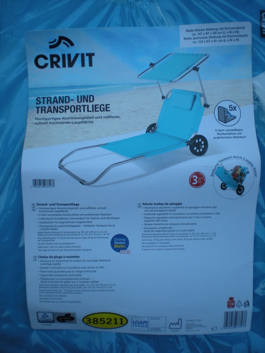 Sedie a sdraio: Strand und Transportliege – Nuovo (secondo la descrizione) da Kaltbrunn venduto da Cindy99 2