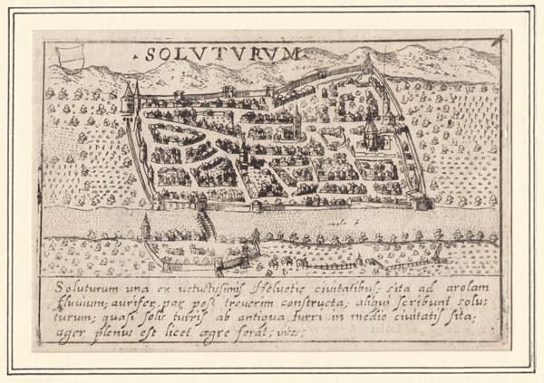Incisioni: SOLOTHURN, KUPFERSTICH UM 1580 – Antico da Grüningen venduto da Kartensammler