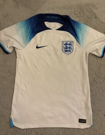 England Fussballtrikot Nike weiss blau Grösse S neuwertig