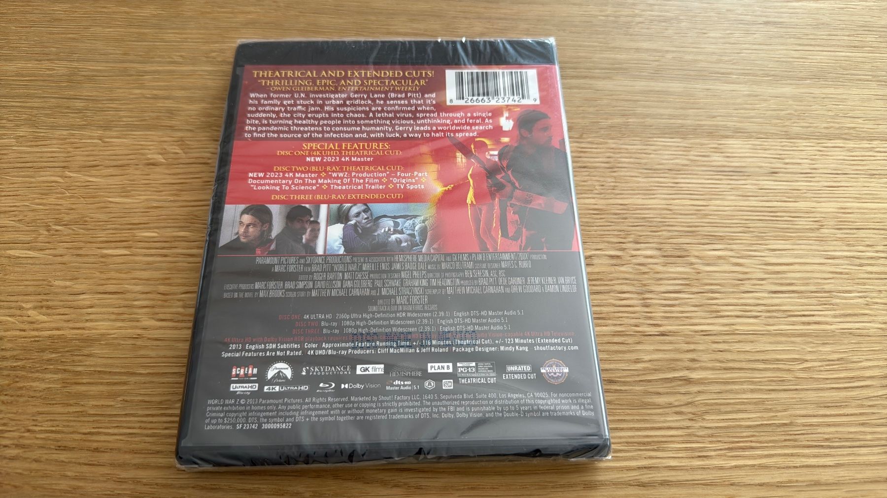 Tutti i DVDs: World War Z - 4K UHD Blu-Ray – Nuovo e nell'imballaggio originale da Wallisellen venduto da Art_Vendorlay 1