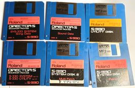 6 Original Disketten Für Roland S 330 Sampler