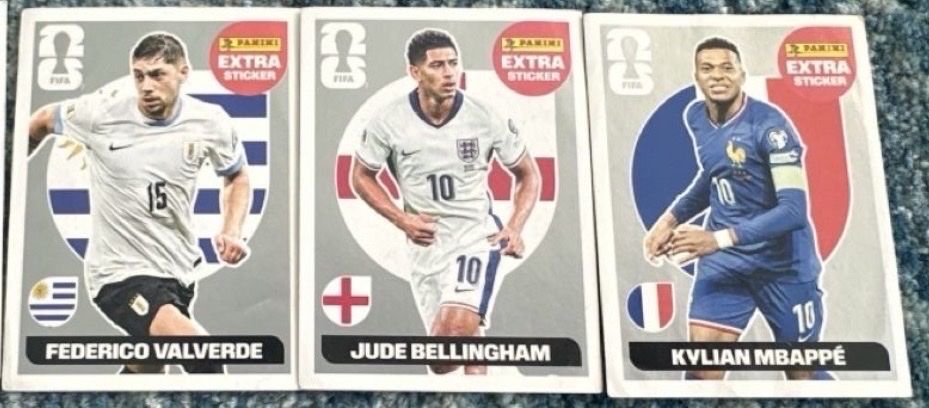 Panini Cartes à collectionner: Panini Extra Sticker Silber Mbappe Bellingham Valverde – Neuf (Voir description) à Stäfa par greety1981