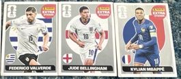 Panini Extra Sticker Silber Mbappe Bellingham Valverde
