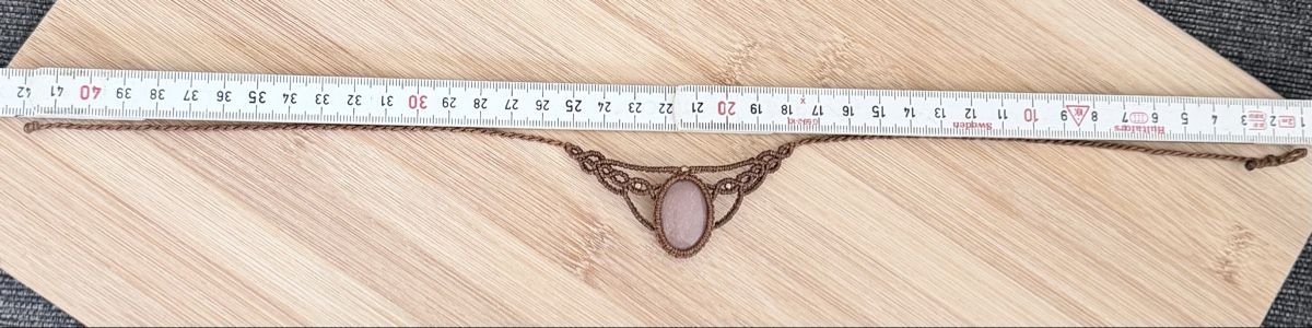Ketten: Collier macramé pierre de l rose neuf  – Neu (gemäss Beschreibung) aus Courgevaux von auxtrouvailles 6