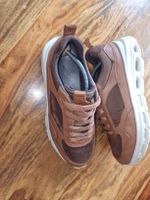 Geox Sneaker  41, braun Leder Mix bequemer Schuh 