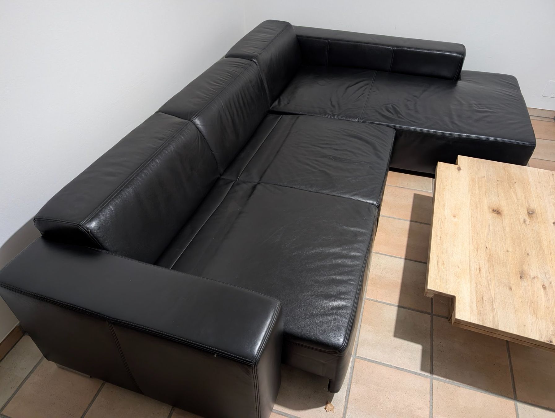 Divani: Ecksofa Leder Schwarz Ewald Schillig – Usato da Ebikon venduto da kisuM 1