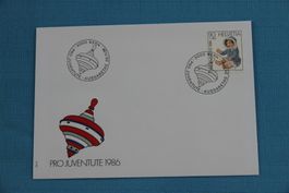 PTT, FDC, Pro Juventute, Kreisel, 25.11.1986