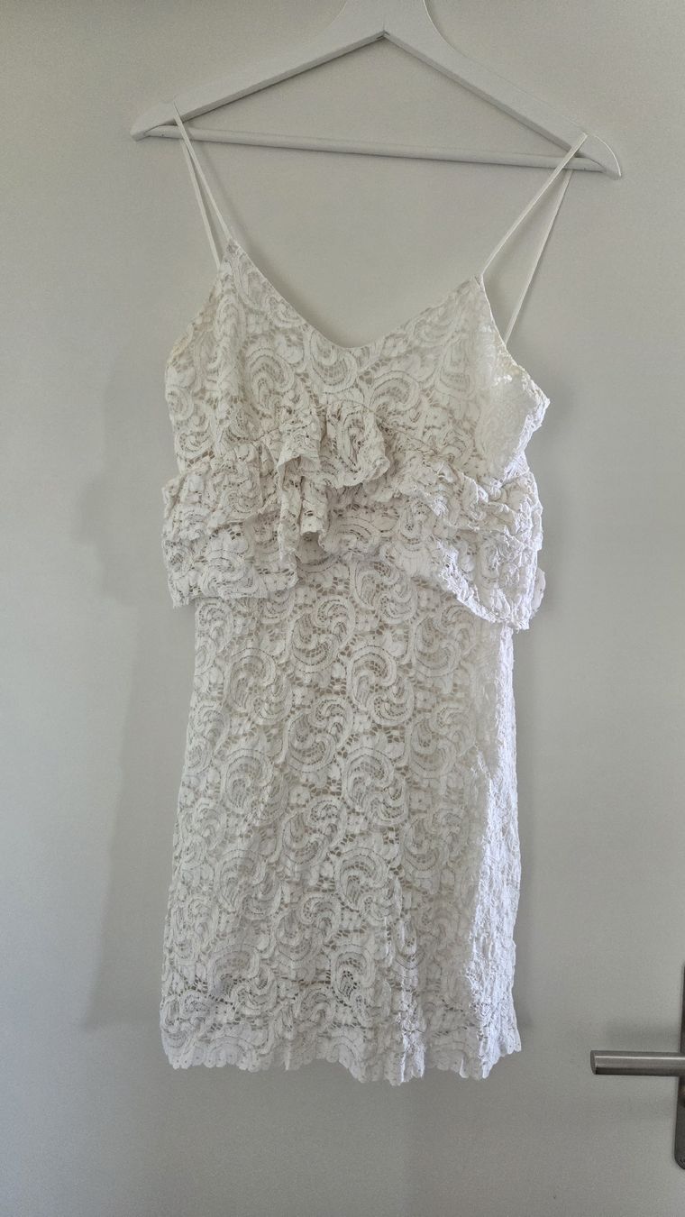 Mango Vestiti: Weisses Spitzenkleid Mango Gr. S  – Usato da Courgevaux venduto da mel_v6qd